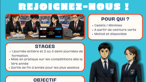 C'EST EVIDEMMENT LA RENTREE POUR L'ECOLE D'ARBITRAGE !